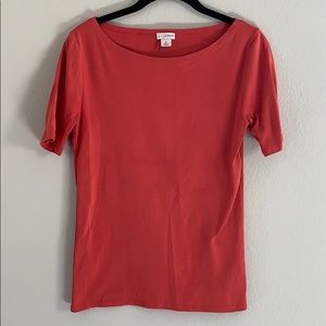 J. Crew Factory Coral tee, size small